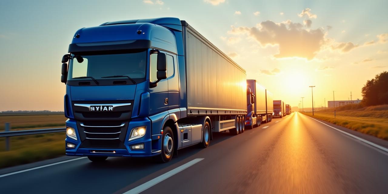 Nowoczesna flota ciężarowa EXPDEAL SP Z O O na drodze